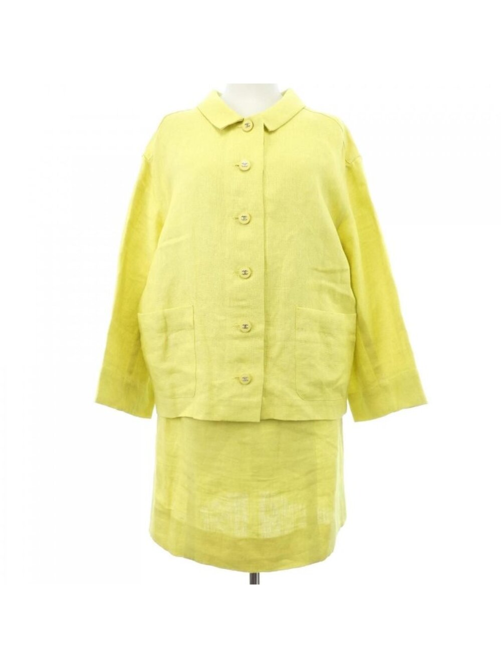 Chanel Vintage Set Suit Yellow